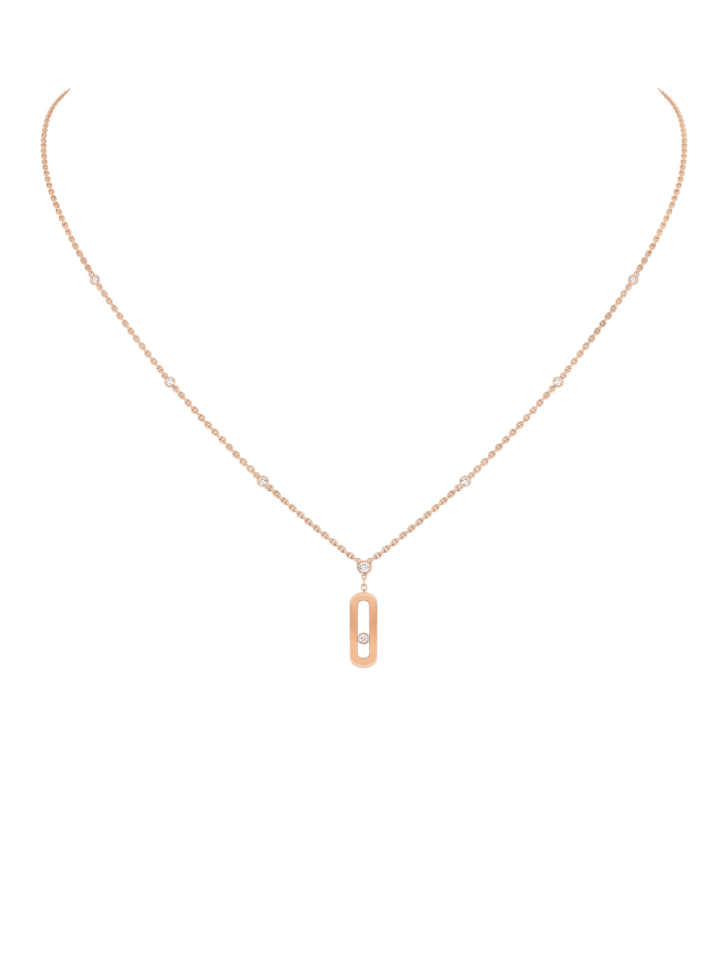 MESSIKA Move Uno LM PV NCK ネックレス　ペンダント Move Uno Diamond Necklace in Pink Gold | Messika 12058-PG