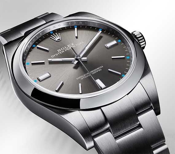 Gehäuse und Zifferblatt einer Oyster Perpetual