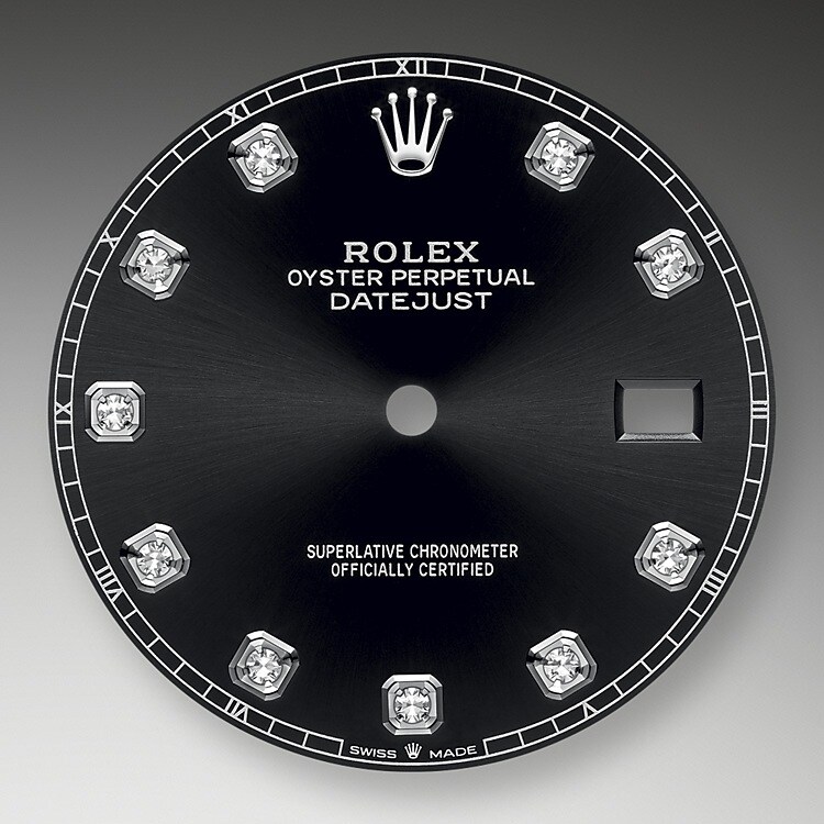 The dial is the distinctive face of a Rolex watch, the feature most responsible for its identity and readability. Characterised by hour markers fashioned from gold to prevent tarnishing, every Rolex dial is designed and manufactured in-house, largely by hand to ensure perfection.
