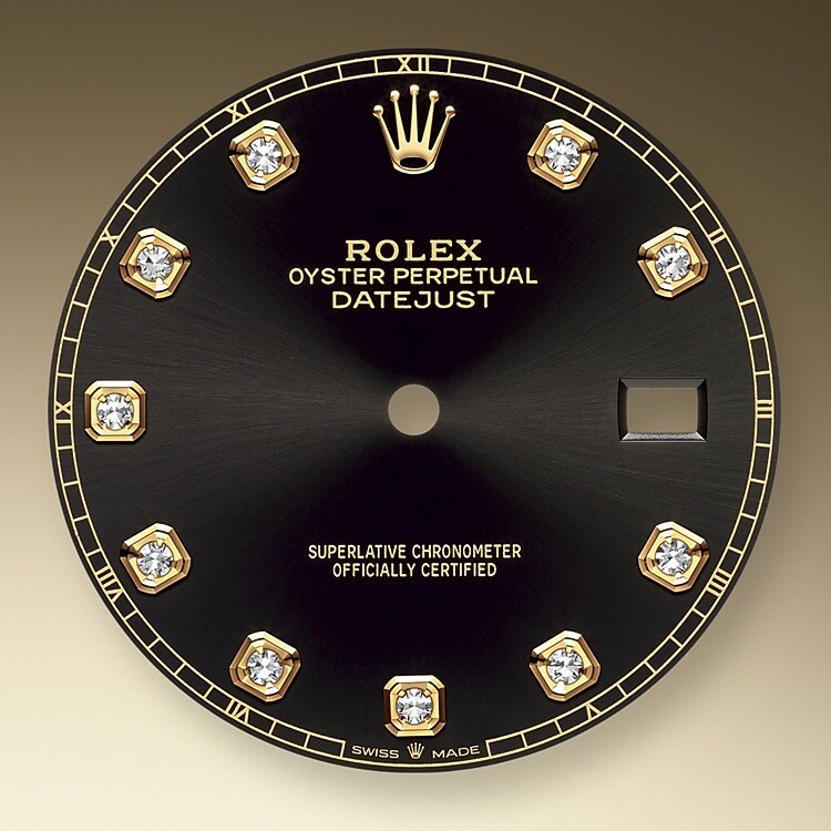The dial is the distinctive face of a Rolex watch, the feature most responsible for its identity and readability. Characterised by hour markers fashioned from gold to prevent tarnishing, every Rolex dial is designed and manufactured in-house, largely by hand to ensure perfection.