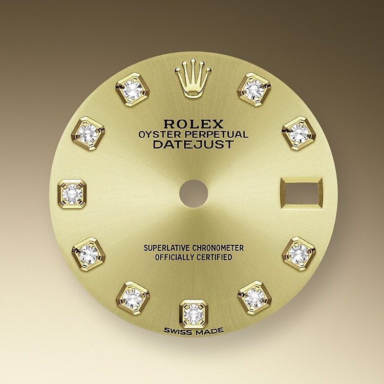 Der Radialschliff auf den Rolex Zifferblättern ist in der Uhrmacherei ein bevorzugtes Verfahren, um Farbe mit einem intensiven Metallton auf das Zifferblatt aufzubringen, wie es bei Silbergrau, Rhodium und Ruthenium der Fall ist.