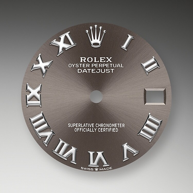 The sunray finish creates delicate light reflections on many dials in the Oyster Perpetual collection. It is obtained using masterful brushing techniques that create grooves running outwards from the centre of the dial. Light is diffused consistently along each engraving, creating a characteristic subtle glow that moves depending on the position of the wrist. Once the sunray finish has been completed, the dial colour is applied using Physical Vapour Deposition or electroplating. A light coat of varnish gives the dial its final look.