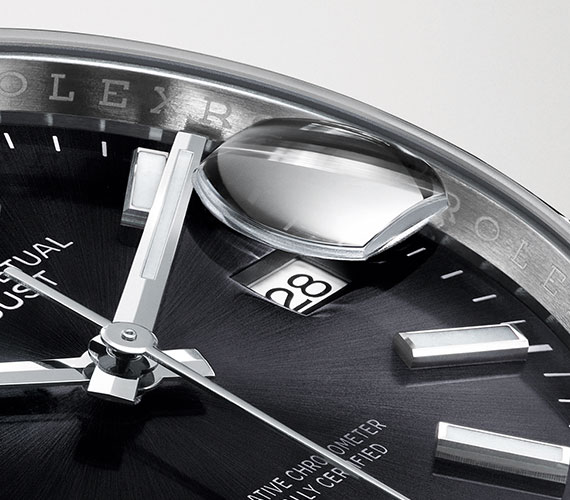 Zyklolupe einer Rolex Datejust