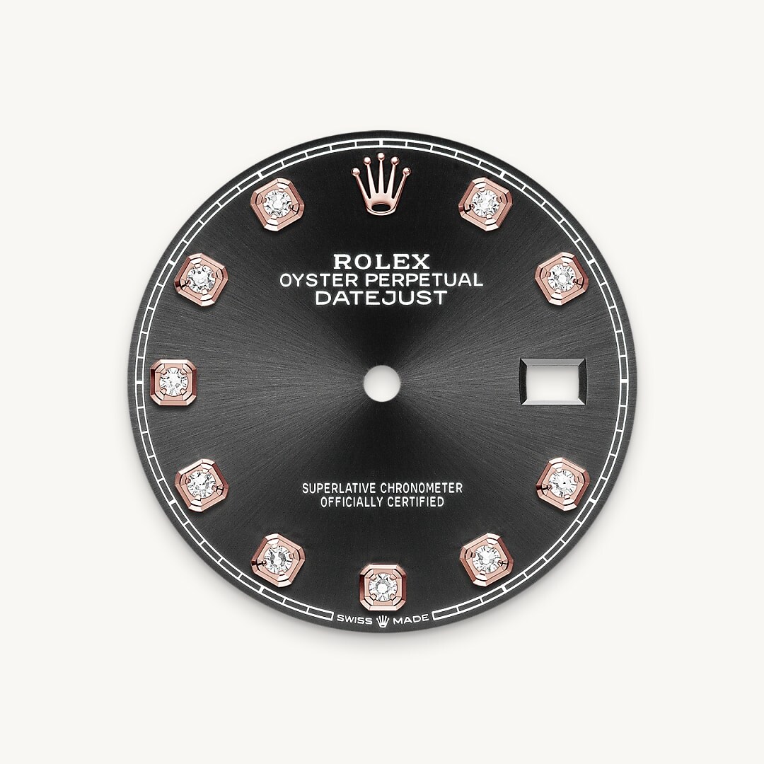 Strahlend schwarzes Zifferblatt