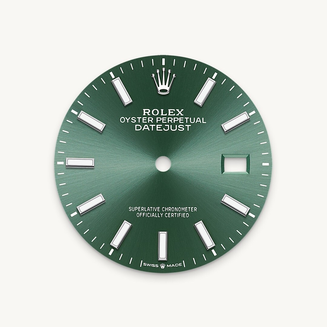 Mint green dial