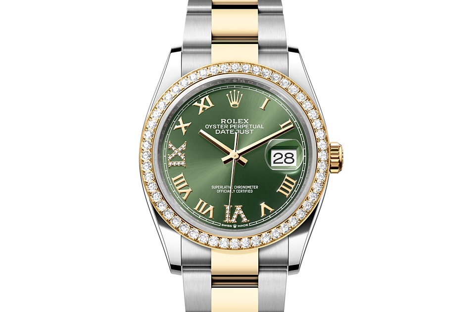 rolex datejust 36 oystersteel and yellow gold