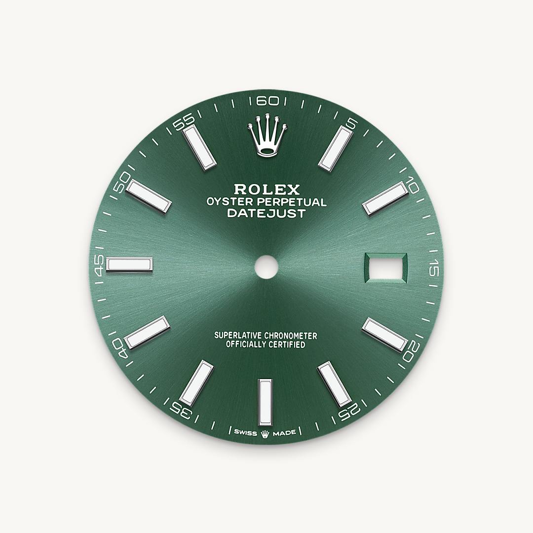 Mint green dial