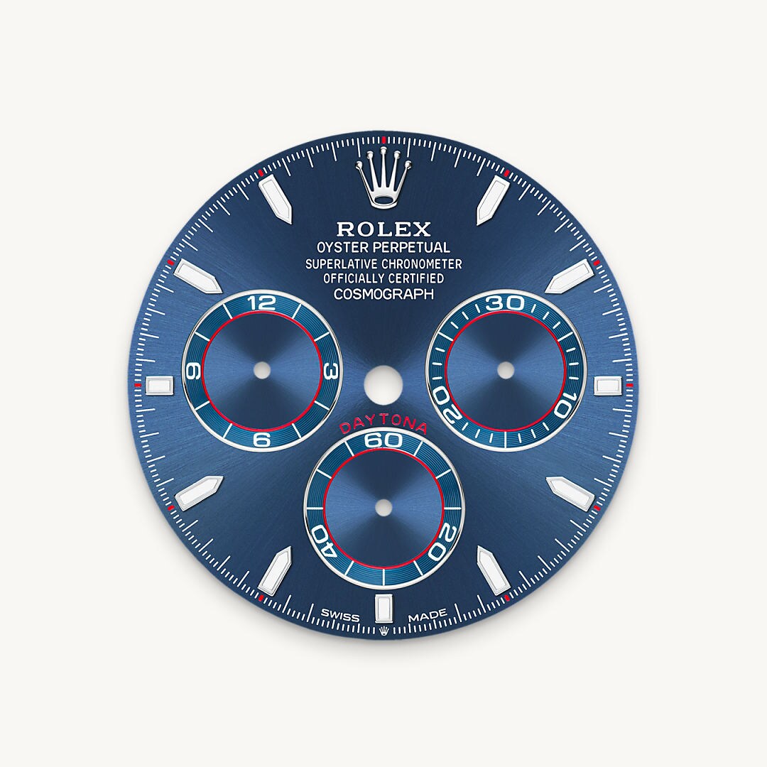 Bright blue dial