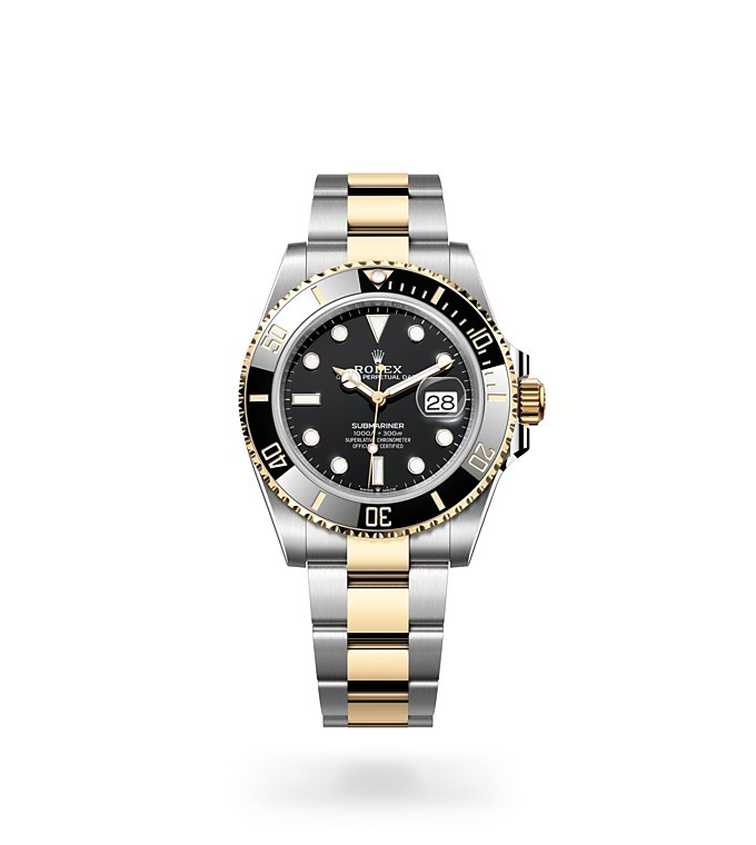 silver and gold submariner