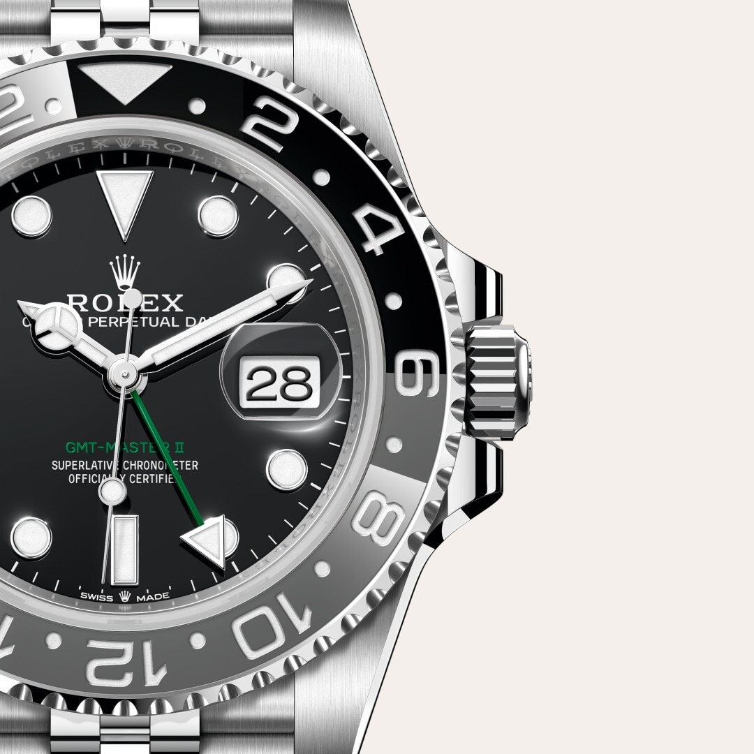 【非売品】新品ROLEX GMT-MASTER II 拡大レンズ付き Rolex GMT-Master II in Oystersteel, M126710GRNR-0003 | Juwelier Wempe