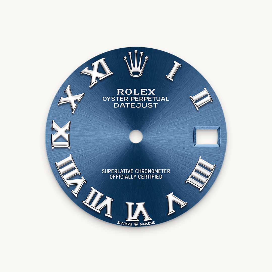Bright blue dial