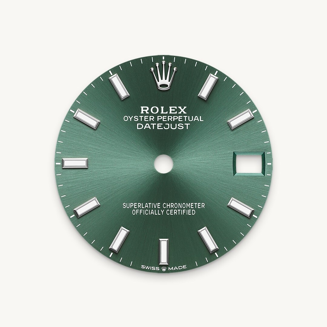 Mint green dial