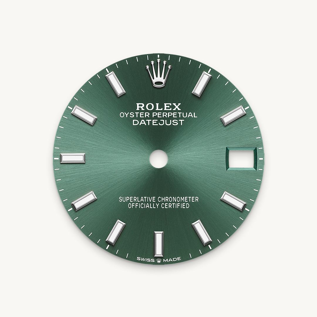 Mint green dial