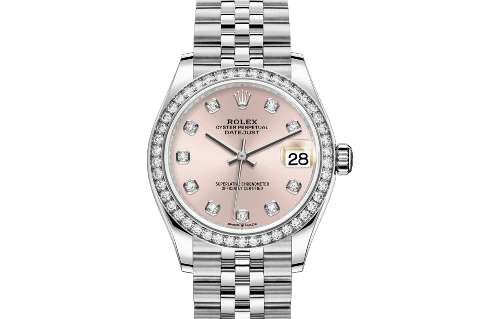 rolex datejust 31 oystersteel and white gold