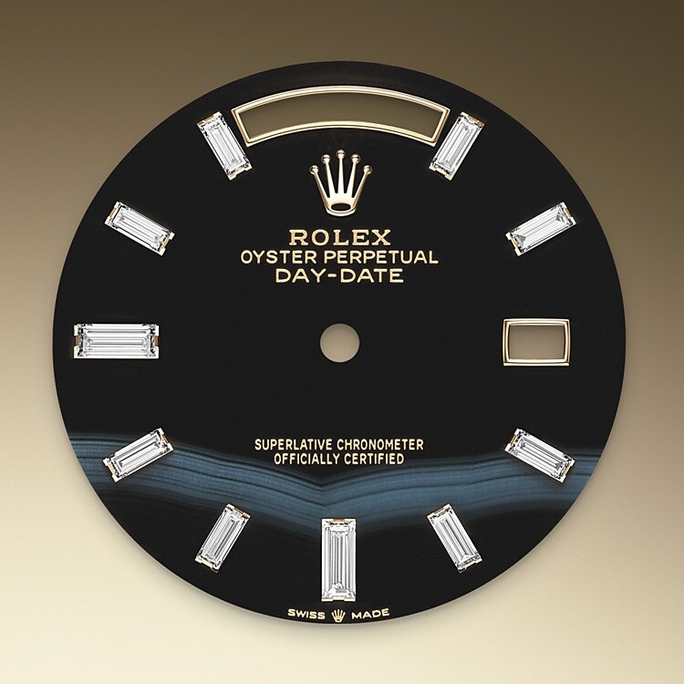 Each dial is a miniature work of art. The colour, reflections and surface texture, along with decorative elements and the overall design give the watch its intrinsic character. Rolex masters all aspects of its dial creation and production in-house. From the initial sketches to the final inspection, including colouring or the application of appliques, the process involves a series of steps and operations that call on specific expertise. Some of these professions – enamelling, for instance – date from the early days of watchmaking. Others are inherent to the use of cutting-edge technologies, such as magnetron sputtering, a complex technique for colouring the surface of a dial by depositing a thin film of material in a vacuum environment. A meeting of traditional skills and technology, the manufacture of Rolex dials perfectly encapsulates the philosophy that guides the brand: seeking the highest level of quality to achieve an impeccable, long-lasting result.