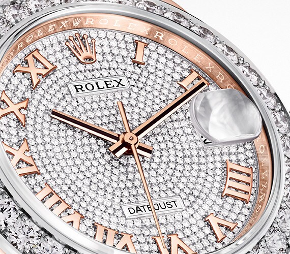 Rolex Pearlmaster Zifferblatt mit Diamanten