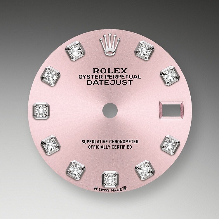 The dial is the distinctive face of a Rolex watch, the feature most responsible for its identity and readability. Characterised by hour markers fashioned from gold to prevent tarnishing, every Rolex dial is designed and manufactured in-house, largely by hand to ensure perfection.