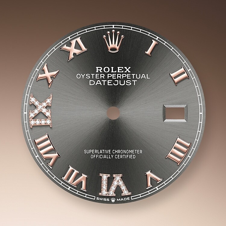 The sunray finish creates delicate light reflections on many dials in the Oyster Perpetual collection. It is obtained using masterful brushing techniques that create grooves running outwards from the centre of the dial. Light is diffused consistently along each engraving, creating a characteristic subtle glow that moves depending on the position of the wrist. Once the sunray finish has been completed, the dial colour is applied using Physical Vapour Deposition or electroplating. A light coat of varnish gives the dial its final look.