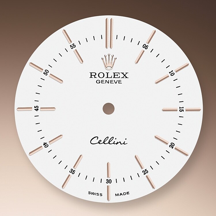 Das Zifferblatt der Cellini Time unterstreicht in seiner klaren Schlichtheit die zeitlosen Stilelemente des uhrmacherischen Klassizismus und verleiht ihnen in der Neuinterpretation eine elegant-moderne Note.