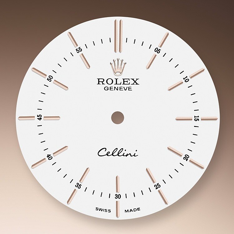Das Zifferblatt der Cellini Time unterstreicht in seiner klaren Schlichtheit die zeitlosen Stilelemente des uhrmacherischen Klassizismus und verleiht ihnen in der Neuinterpretation eine elegant-moderne Note.