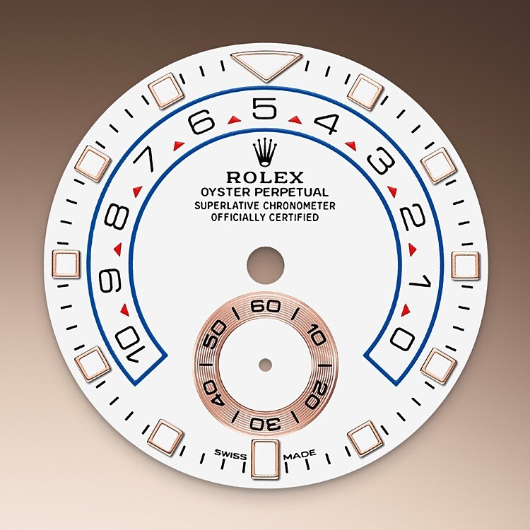The Yacht-Master II is equipped with a new dial, and new hands that are characteristic of Rolex Professional models, enhancing legibility and sharpening its aesthetic appeal. The dial now features a triangular hour marker at 12 o’clock and a rectangular hour marker at 6 o’clock for more intuitive reading of the watch. A luminescent disc on the hour hand clearly distinguishes it from the minute hand. The Yacht-Master II’s countdown can be programmed for a duration of between 1 and 10 minutes. The programming is memorized by the mechanism so that at a reset it returns to the previous setting. Once launched, the countdown can be synchronized on the fly to match the official race countdown.