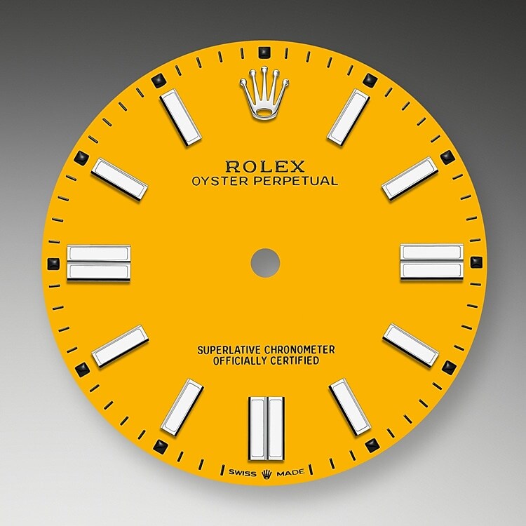 The dial is the distinctive face of a Rolex watch, the feature most responsible for its identity and readability.